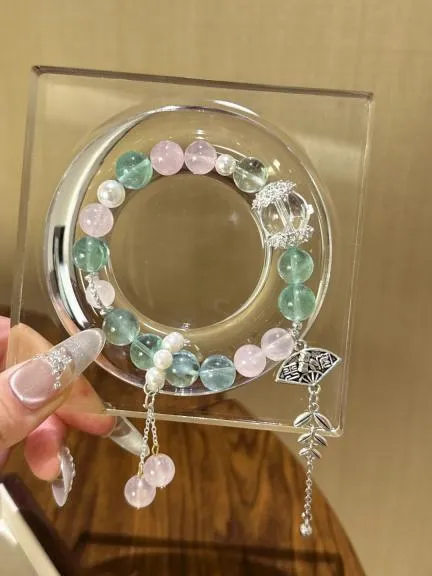Green Fluorite Crystal Bracelet
